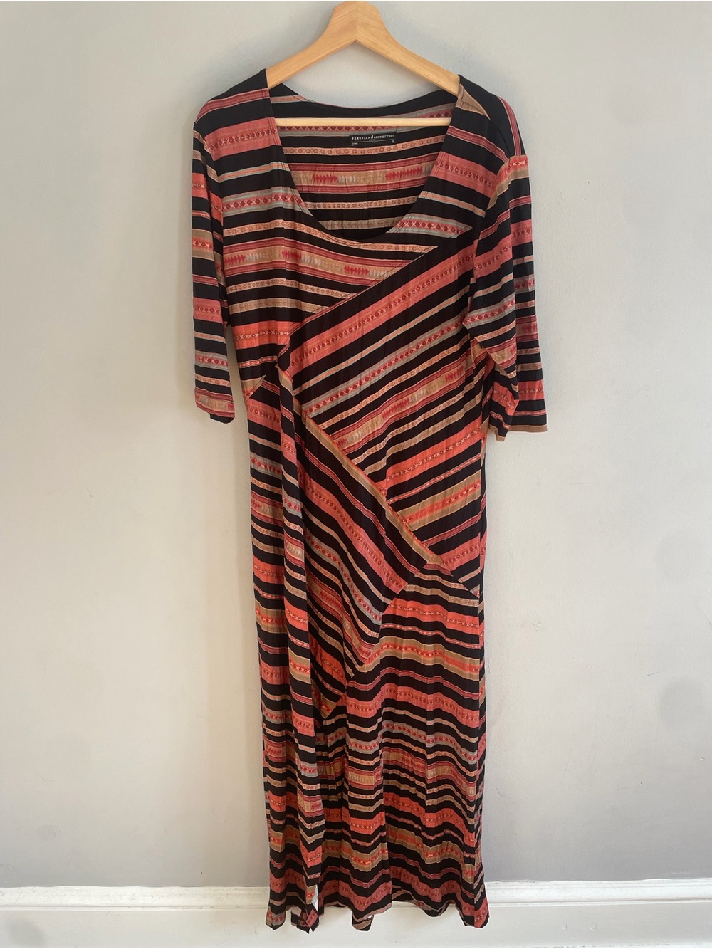 Peruvian Connection Altiplano Jersey Knit Maxi Dress Size XL